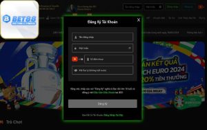 Đăng ký Bet88 giao diện thiết kế chỉn chu
